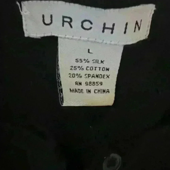 Black Urchin Top in Silk Blend - Picture 3 of 3